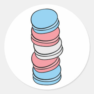 Transgender Flag Gay Pride Lgbtq Macaron Classic R Ronde Sticker