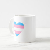 Transgender Flag Heart Koffiemok (Voorkant links)