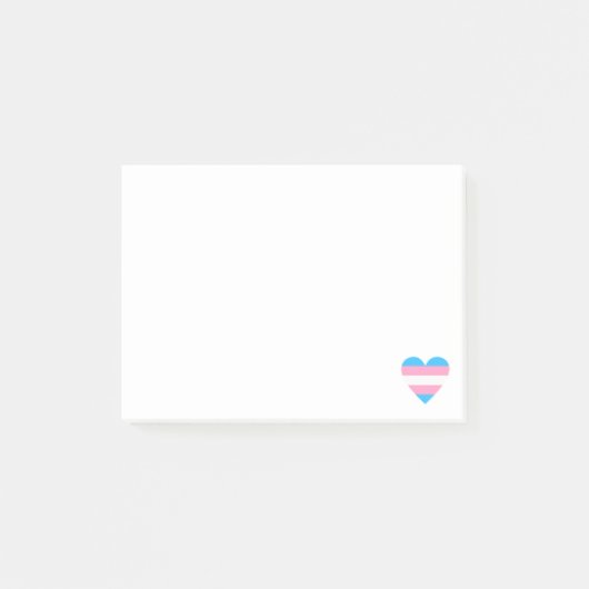 Transgender Flag Heart Post-it® Notes (Voorkant)