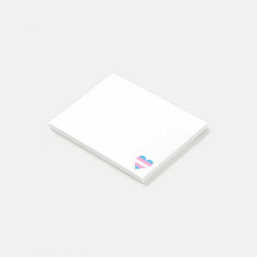 Transgender Flag Heart Post-it® Notes (Schuin)