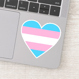 Transgender Flag Heart Sticker