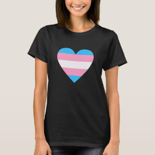 Transgender Flag Heart T-shirt