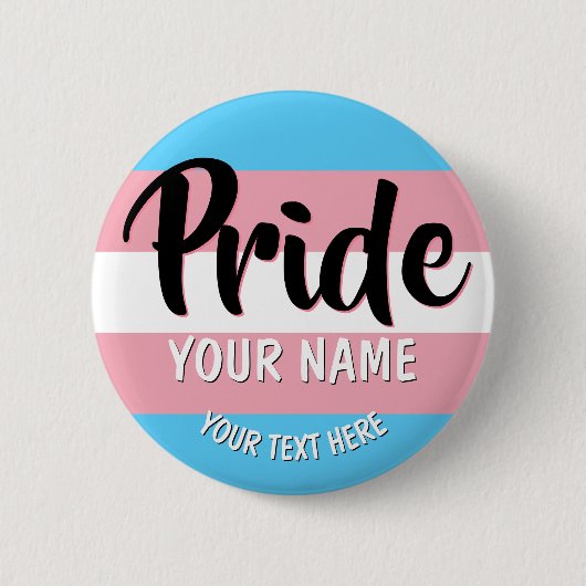 Transgender Flag LGBT - Gepersonaliseerd Ronde Button 5,7 Cm (Voorkant)
