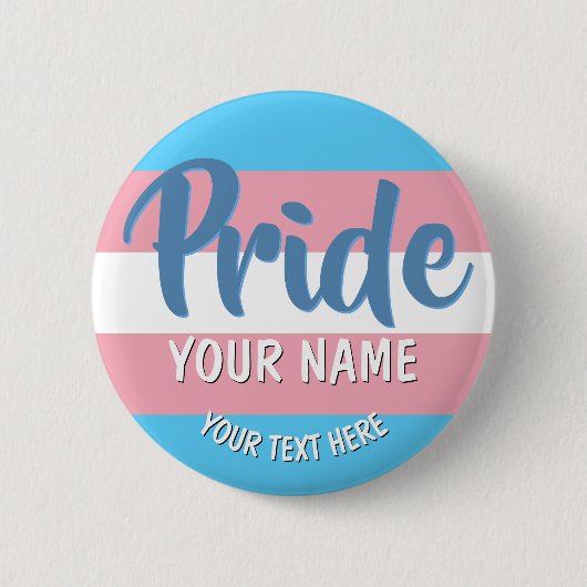 Transgender Flag LGBT Persoonlijke Button (Voorkant)