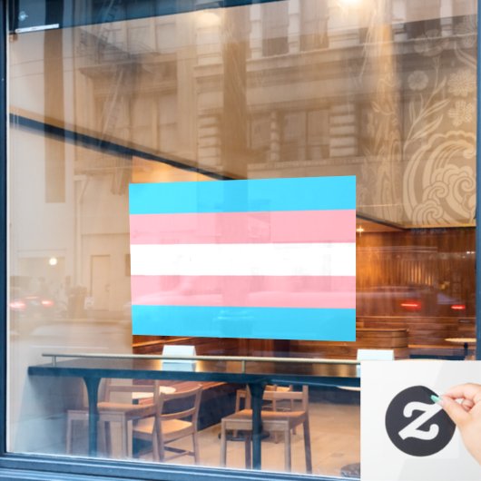 Transgender Flag LGBTQIA+ Flag Window Cling Raamsticker (Cafe Raam)