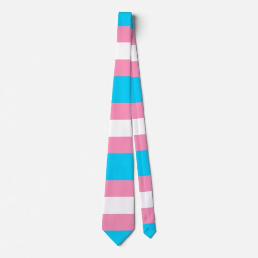  Transgender Flag | LGBTQIA+ Pink, Blue and White Stropdas (Voorkant)
