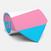  Transgender Flag | LGBTQIA+ Pink, Blue and White Stropdas (Opgerold)