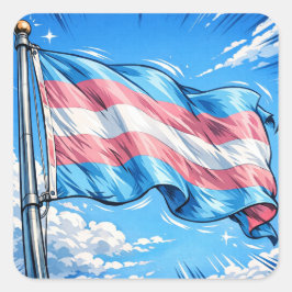 Transgender Flag | LGBTQIA+  Vierkante Sticker