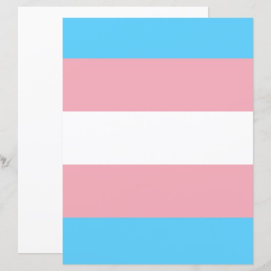 Transgender Flag Papier (Voorkant / Achterkant)