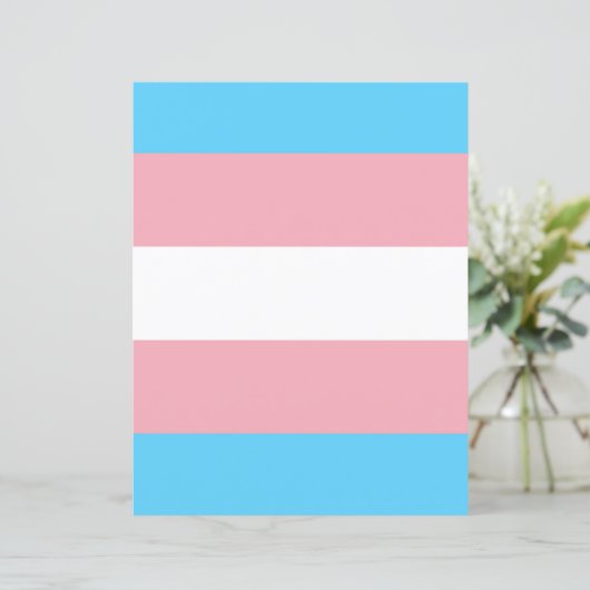 Transgender Flag Papier (Staand voorkant)