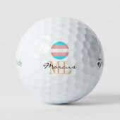 Transgender Flag & Pride golfing monogrammed/LGB Golfballen (Voorkant)