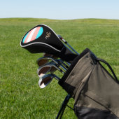 Transgender Flag & Pride golfing monogrammed/LGB Golfheadcover (Insitu)