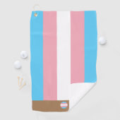 Transgender Flag & Pride golfing monogrammed /LGBT Golfhanddoek (Insitu)