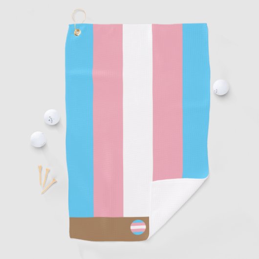 Transgender Flag & Pride golfing monogrammed /LGBT Golfhanddoek (Insitu)