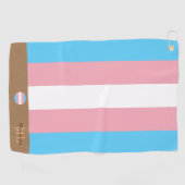 Transgender Flag & Pride golfing monogrammed /LGBT Golfhanddoek (Horizontaal)