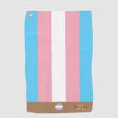 Transgender Flag & Pride golfing monogrammed /LGBT Golfhanddoek (Voorkant)