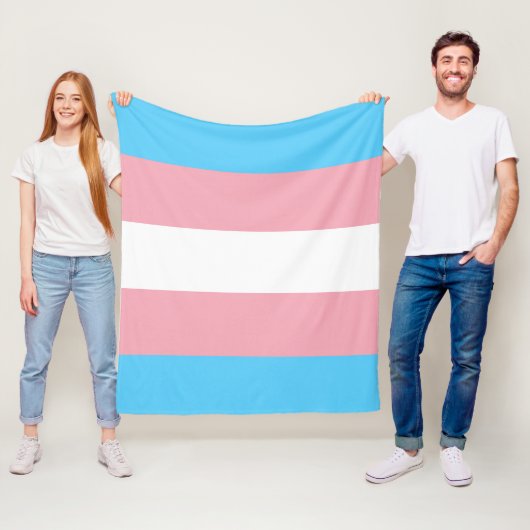 Transgender flag pride LGBT Symbool Homos Fleece Deken (In situ)