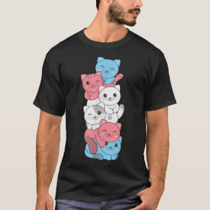 Transgender Flag Pride LGBTQ Cats Transgender cat T-shirt