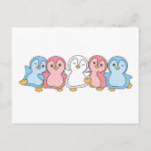 Transgender Flag Pride Lgbtq Cute Penguin Briefkaa Briefkaart (Voorkant)