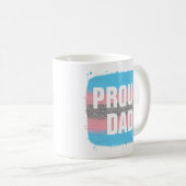 Transgender Flag Proud Dad Coffee Mok (Voorkant rechts)