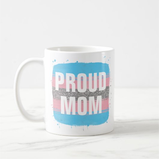 Transgender Flag Proud Mam Coffee Mok (Links)