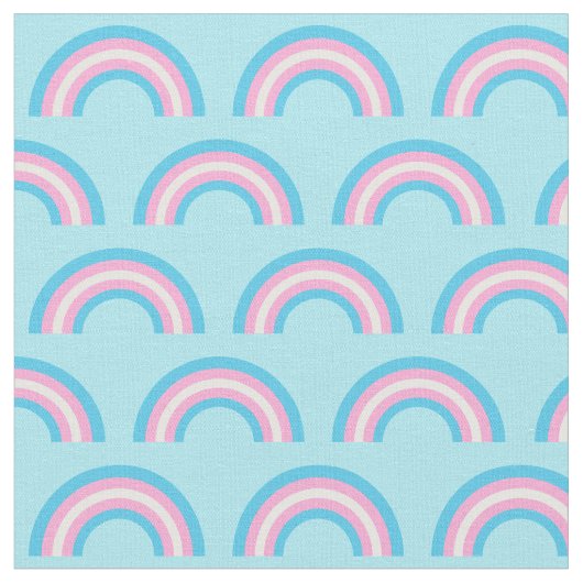 Transgender Flag Rainbows Cute Blue Roze White Stof (Close Up)