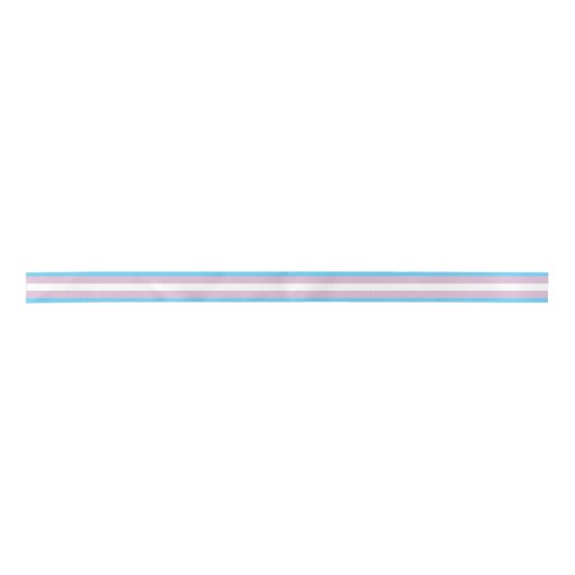 Transgender Flag Ribbon Spool Satijnen Lint (Voorkant)