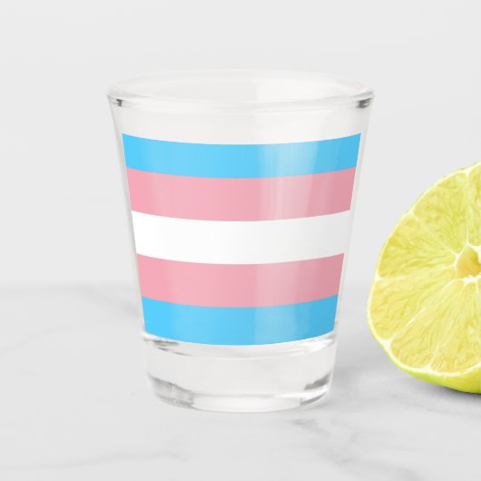 Transgender Flag Shot Glas (Voorkant)