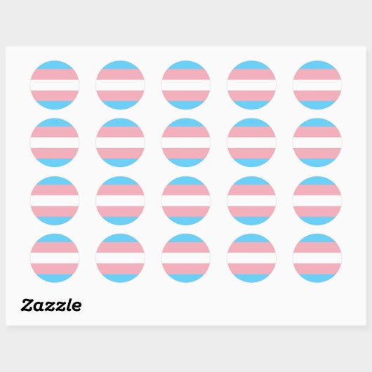 Transgender Flag sticker, Pride community/gender Ronde Sticker (Vel)