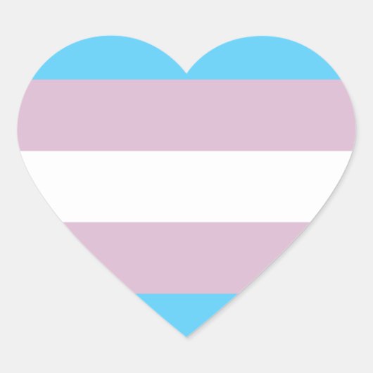 Transgender Flag Stickers (hart) (Voorkant)