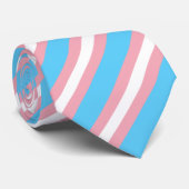 Transgender Flag Stripes & Pride community Stropdas (Opgerold)