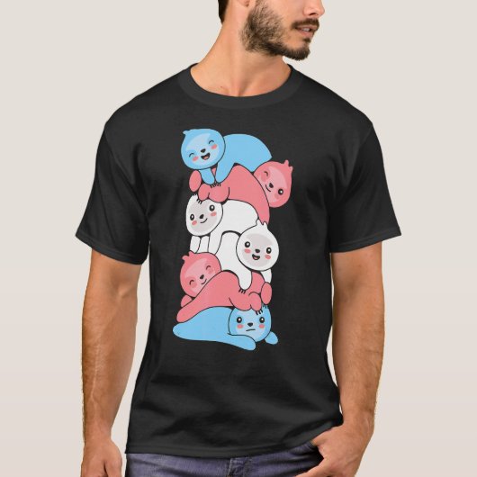Transgender Flag Trans Pride Lgbetq Sloth T-shirt (Voorkant)