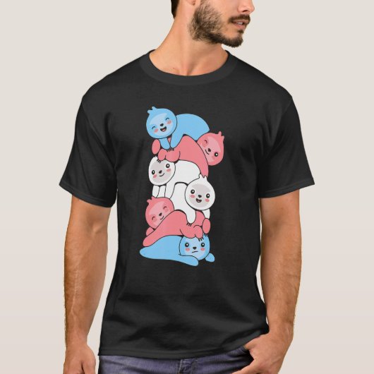 Transgender Flag Trans Pride Lgbetq Sloth T-shirt (Voorkant)
