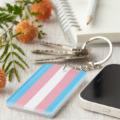 Transgender flag trans pride LGBT symbol gay homos Sleutelhanger (Voorkant Rechts)