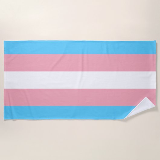 Transgender flag trans pride LGBT symbol gay homos Strandlaken (Voorkant)