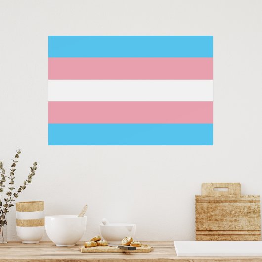 Transgender flag trans-pride LGBT symbool homohomo Poster (Keuken)