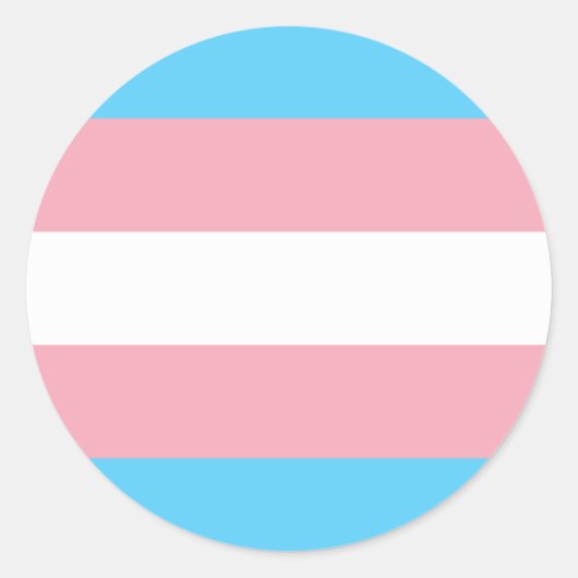 Transgender flag trans-pride LGBT symbool homohomo Ronde Sticker (Voorkant)