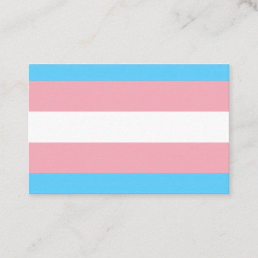 Transgender Flag Visitekaartje (Voorkant)