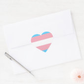 Transgender Flagge Hart Sticker (Envelop)