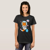 Transgender Fox in de ruimte Trans Pride T-shirt (Voorkant volledig)