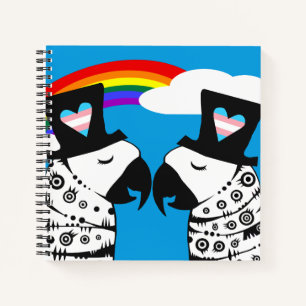 Transgender Gay Parrots Couple Notitieboek