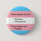 Transgender geen 'Burden' of 'Disruption Button Pi (Voorkant)