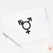 Transgender-gendersymbool Ronde Sticker (Envelop)