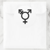 Transgender-gendersymbool Ronde Sticker (Tas)
