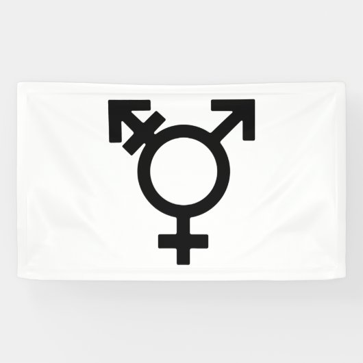 Transgender-gendersymbool Spandoek (Horizontaal)