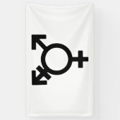 Transgender-gendersymbool Spandoek (Verticaal)