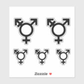 Transgender-gendersymbool Sticker (Vel)