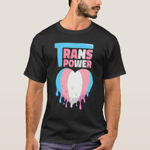 Transgender-gesmolten hartje Lgbtq Transseksuele v T-shirt