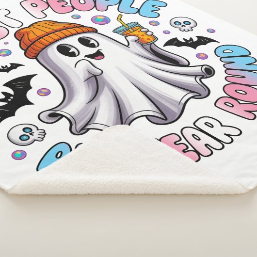 Transgender Grappig Halloween - Ik Spook Mensen Sherpa Deken (3/4)