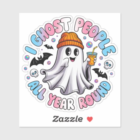 Transgender Grappig Halloween - Ik Spook Mensen Sticker (Vel)